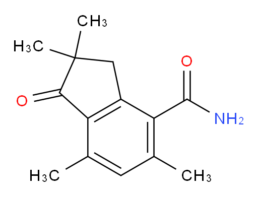 2,3-Dihydro-2,2,5,7-tetramethyl-1-oxo-1H-indene-4-carboxamide (ACI)