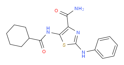 5-[(Cyclohexylcarbonyl)amino]-2-(phenylamino)-4-thiazolecarboxamide (ACI)