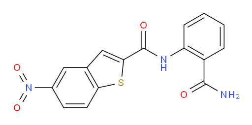 N-[2-(Aminocarbonyl)phenyl]-5-nitrobenzo[b]thiophene-2-carboxamide (ACI)