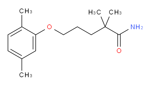 5-(2,5-Dimethylphenoxy)-2,2-dimethylpentanamide (ACI)