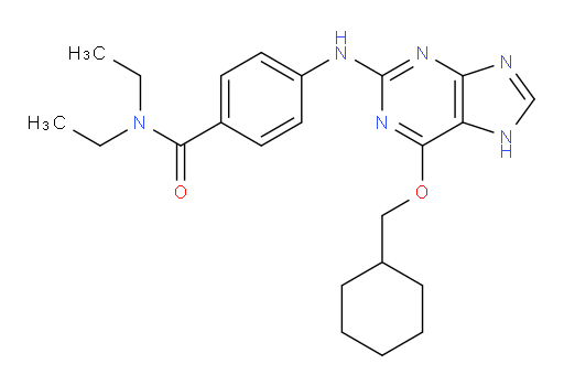 4-[[6-(Cyclohexylmethoxy)-9H-purin-2-yl]amino]-N,N-diethylbenzamide (ACI)