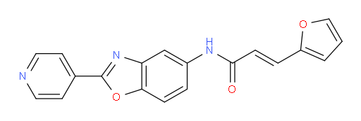 3-(2-Furanyl)-N-[2-(4-pyridinyl)-5-benzoxazolyl]-2-propenamide (ACI)