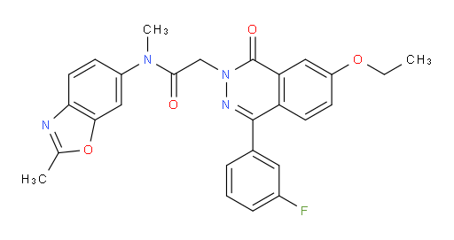 7-Ethoxy-4-(3-fluorophenyl)-N-methyl-N-(2-methyl-6-benzoxazolyl)-1-oxo-2(1H)-phthalazineacetamide (ACI)