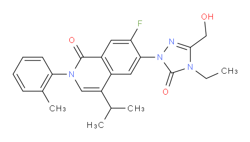 6-[4-Ethyl-4,5-dihydro-3-(hydroxymethyl)-5-oxo-1H-1,2,4-triazol-1-yl]-7-fluoro-4-(1-methylethyl)-2-(2-methylphenyl)-1(2H)-isoquinolinone (ACI)