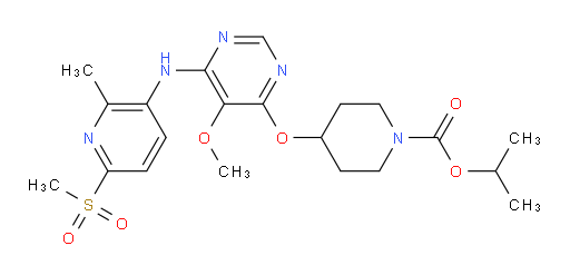 4-[[6-[(6-Methylsulfonyl-2-methylpyridin-3-yl)amino]-5-methoxypyrimidin-4-yl]oxy]piperidine-1-carboxylic acid isopropyl ester