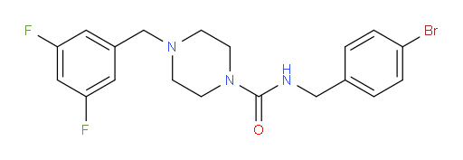 1-Piperazinecarboxamide, N-[(4-bromophenyl)methyl]-4-[(3,5-difluorophenyl)methyl]- (ACI)