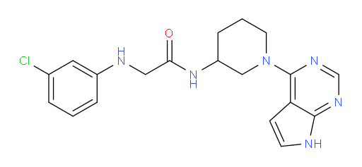 2-[(3-Chlorophenyl)amino]-N-[1-(7H-pyrrolo[2,3-d]pyrimidin-4-yl)-3-piperidinyl]acetamide (ACI)