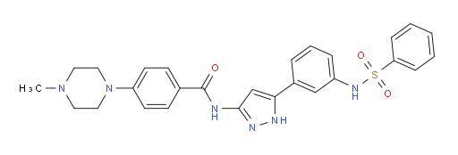 4-(4-Methyl-1-piperazinyl)-N-[5-[3-[(phenylsulfonyl)amino]phenyl]-1H-pyrazol-3-yl]benzamide (ACI)