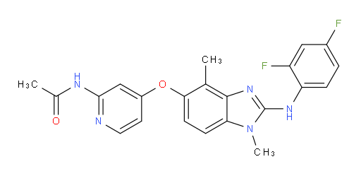 N-[4-[[2-[(2,4-Difluorophenyl)amino]-1,4-dimethyl-1H-benzimidazol-5-yl]oxy]-2-pyridinyl]acetamide (ACI)