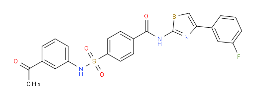 Benzamide, 4-[[(3-acetylphenyl)amino]sulfonyl]-N-[4-(3-fluorophenyl)-2-thiazolyl]- (ACI)
