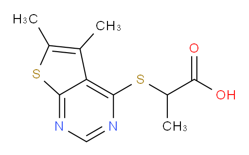 2-[(5,6-Dimethylthieno[2,3-d]pyrimidin-4-yl)thio]propanoic acid (ACI)