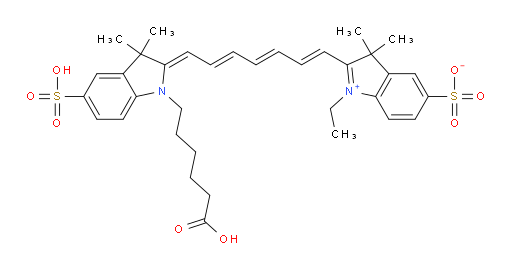 3H-Indolium, 2-[7-[1-(5-carboxypentyl)-1,3-dihydro-3,3-dimethyl-5-sulfo-2H-indol-2-ylidene]-1,3,5-heptatrien-1-yl]-1-ethyl-3,3-dimethyl-5-sulfo-, inner salt (ACI)