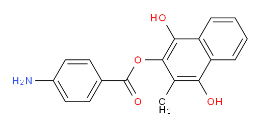 1,2,4-Naphthalenetriol, 3-methyl-, 2-(4-aminobenzoate) (9CI, ACI)
