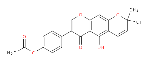 2H,6H-Benzo[1,2-b:5,4-b′]dipyran-6-one, 7-[4-(acetyloxy)phenyl]-5-hydroxy-2,2-dimethyl- (9CI)