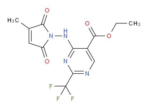 Ethyl 4-[(2,5-dihydro-3-methyl-2,5-dioxo-1H-pyrrol-1-yl)amino]-2-(trifluoromethyl)-5-pyrimidinecarboxylate (ACI)