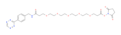 2,5-Dioxo-1-pyrrolidinyl 19-oxo-21-[4-(1,2,4,5-tetrazin-3-yl)phenyl]-4,7,10,13,16-pentaoxa-20-azaheneicosanoate (ACI)