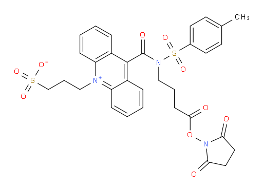 9-[[[4-[(2,5-Dioxo-1-pyrrolidinyl)oxy]-4-oxobutyl][(4-methylphenyl)sulfonyl]amino]carbonyl]-10-(3-sulfopropyl)acridinium inner salt (ACI)