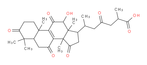 12-Hydroxy-3,7,11,15,23-pentaoxolanost-8-en-26-oic acid