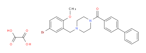 Methanone, [1,1′-biphenyl]-4-yl[4-[(5-bromo-2-methoxyphenyl)methyl]-1-piperazinyl]-, ethanedioate (1:1) (ACI)