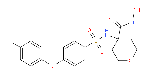 4-[[[4-(4-Fluorophenoxy)phenyl]sulfonyl]amino]tetrahydro-N-hydroxy-2H-pyran-4-carboxamide (ACI)