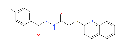 4-Chlorobenzoic acid 2-[2-(2-quinolinylthio)acetyl]hydrazide (ACI)