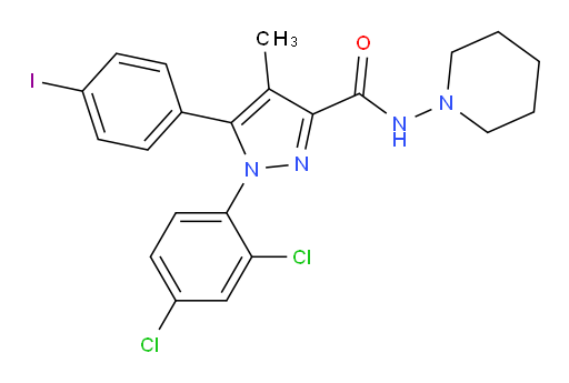 1-(2,4-Dichlorophenyl)-5-(4-iodophenyl)-4-methyl-N-1-piperidinyl-1H-pyrazole-3-carboxamide (ACI)