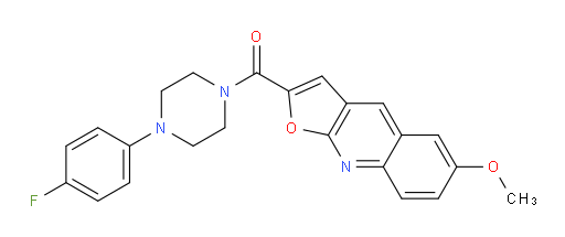 [4-(4-Fluorophenyl)-1-piperazinyl](6-methoxyfuro[2,3-b]quinolin-2-yl)methanone (ACI)