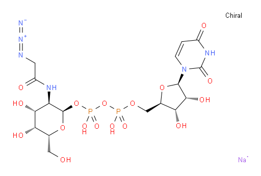 Uridine 5′-(trihydrogen diphosphate), P′-[2-[(2-azidoacetyl)amino]-2-deoxy-α-D-galactopyranosyl] ester, sodium salt (1:2) (ACI)