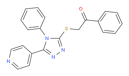 1-Phenyl-2-[[4-phenyl-5-(4-pyridinyl)-4H-1,2,4-triazol-3-yl]thio]ethanone (ACI)