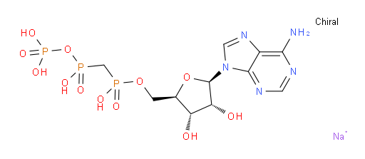 Adenosine, 5′-[hydrogen P-[[hydroxy(phosphonooxy)phosphinyl]methyl]phosphonate], sodium salt (1:3) (ACI)
