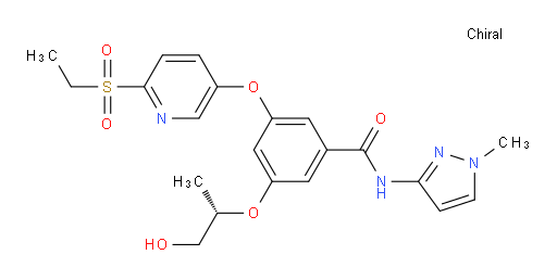 3-[[6-(Ethylsulfonyl)-3-pyridinyl]oxy]-5-[(1S)-2-hydroxy-1-methylethoxy]-N-(1-methyl-1H-pyrazol-3-yl)benzamide (ACI)