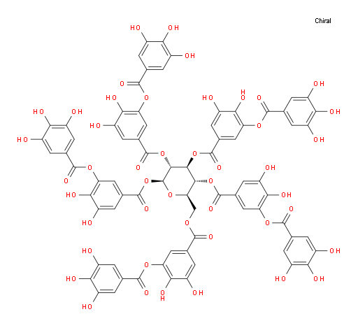 β-D-Glucopyranose, 1,2,3,4,6-pentakis[3,4-dihydroxy-5-[(3,4,5-trihydroxybenzoyl)oxy]benzoate] (ACI)