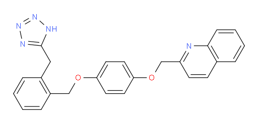 2-[[4-[[2-(2H-Tetrazol-5-ylmethyl)phenyl]methoxy]phenoxy]methyl]quinoline (ACI)