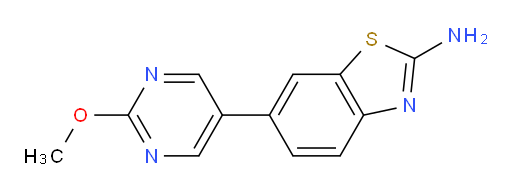 6-(2-Methoxy-5-pyrimidinyl)-2-benzothiazolamine (ACI)