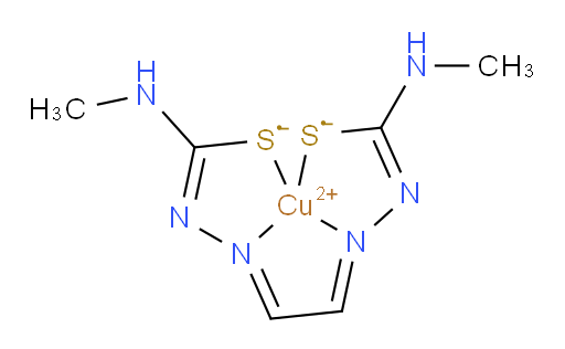 (SP-4-2)-[[2,2′-(1,2-Ethanediylidene)bis[N-methylhydrazinecarbothioamidato-κN2,κS]](2-)]copper (ACI)