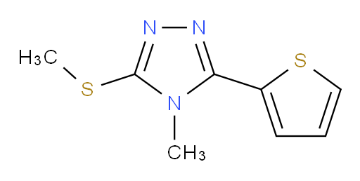 4-Methyl-3-(methylthio)-5-(2-thienyl)-4H-1,2,4-triazole (ACI)