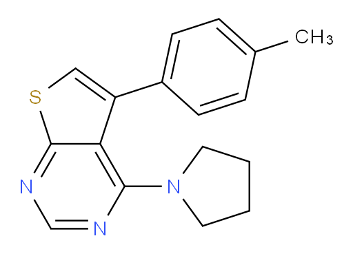 5-(4-Methylphenyl)-4-(1-pyrrolidinyl)thieno[2,3-d]pyrimidine (ACI)