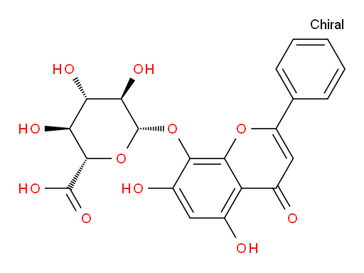 5,7-Dihydroxy-4-oxo-2-phenyl-4H-1-benzopyran-8-yl β-D-glucopyranosiduronic acid (ACI)