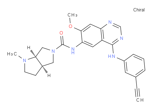 (3aR,6aR)-N-[4-[(3-Ethynylphenyl)amino]-7-methoxy-6-quinazolinyl]hexahydro-1-methylpyrrolo[3,4-b]pyrrole-5(1H)-carboxamide (ACI)