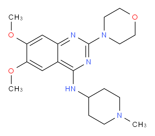 6,7-Dimethoxy-N-(1-methyl-4-piperidinyl)-2-(4-morpholinyl)-4-quinazolinamine (ACI)