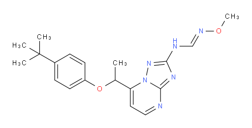 N′-[7-[1-[4-(1,1-Dimethylethyl)phenoxy]ethyl][1,2,4]triazolo[1,5-a]pyrimidin-2-yl]-N-methoxymethanimidamide (ACI)
