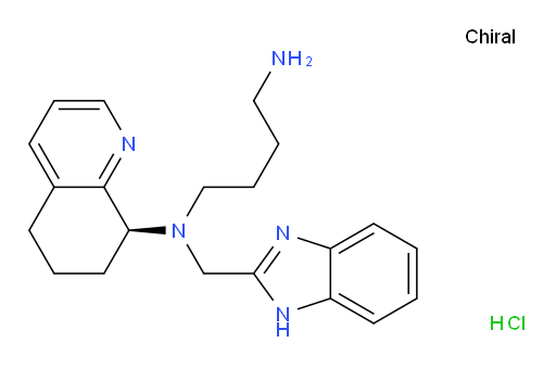 1,4-Butanediamine, N1-(1H-benzimidazol-2-ylmethyl)-N1-[(8S)-5,6,7,8-tetrahydro-8-quinolinyl]-, hydrochloride (1:1) (ACI)