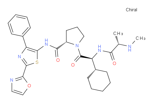 N-Methyl-L-alanyl-(2S)-2-cyclohexylglycyl-N-[2-(2-oxazolyl)-4-phenyl-5-thiazolyl]-L-prolinamide (ACI)