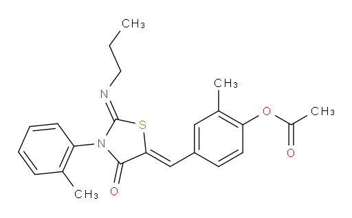 (2Z,5Z)-5-[[4-(Acetyloxy)-3-methylphenyl]methylene]-3-(2-methylphenyl)-2-(propylimino)-4-thiazolidinone (ACI)