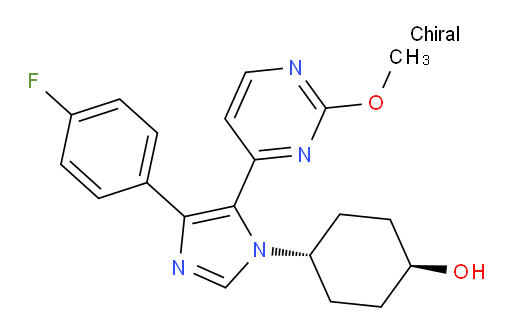 trans-4-[4-(4-Fluorophenyl)-5-(2-methoxy-4-pyrimidinyl)-1H-imidazol-1-yl]cyclohexanol (ACI)