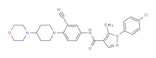 1-(4-Chlorophenyl)-N-[3-cyano-4-[4-(4-morpholinyl)-1-piperidinyl]phenyl]-5-methyl-1H-pyrazole-4-carboxamide (ACI)