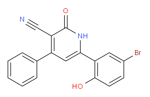 6-(5-Bromo-2-hydroxyphenyl)-1,2-dihydro-2-oxo-4-phenyl-3-pyridinecarbonitrile (ACI)