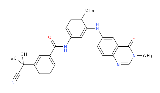 3-(1-Cyano-1-methylethyl)-N-[3-[(3,4-dihydro-3-methyl-4-oxo-6-quinazolinyl)amino]-4-methylphenyl]benzamide (ACI)