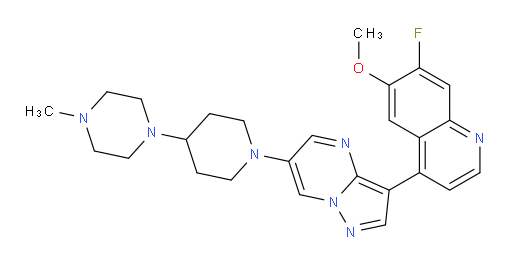 7-Fluoro-6-methoxy-4-[6-[4-(4-methyl-1-piperazinyl)-1-piperidinyl]pyrazolo[1,5-a]pyrimidin-3-yl]quinoline (ACI)