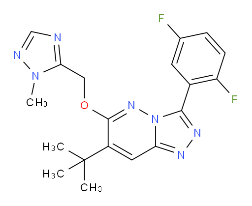 3-(2,5-Difluorophenyl)-7-(1,1-dimethylethyl)-6-[(1-methyl-1H-1,2,4-triazol-5-yl)methoxy]-1,2,4-triazolo[4,3-b]pyridazine (ACI)